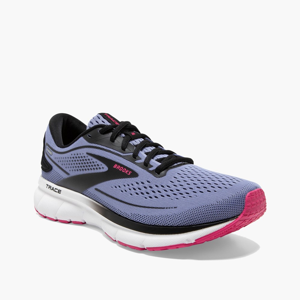 Chaussures Running Route Brooks Trace 2 Adaptive Noir Bleu Rose Femme | FHI-2847259